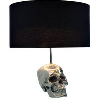 Gothic Tischlampe Modern Totenschädel Silber Schwarz von Invicta Interior