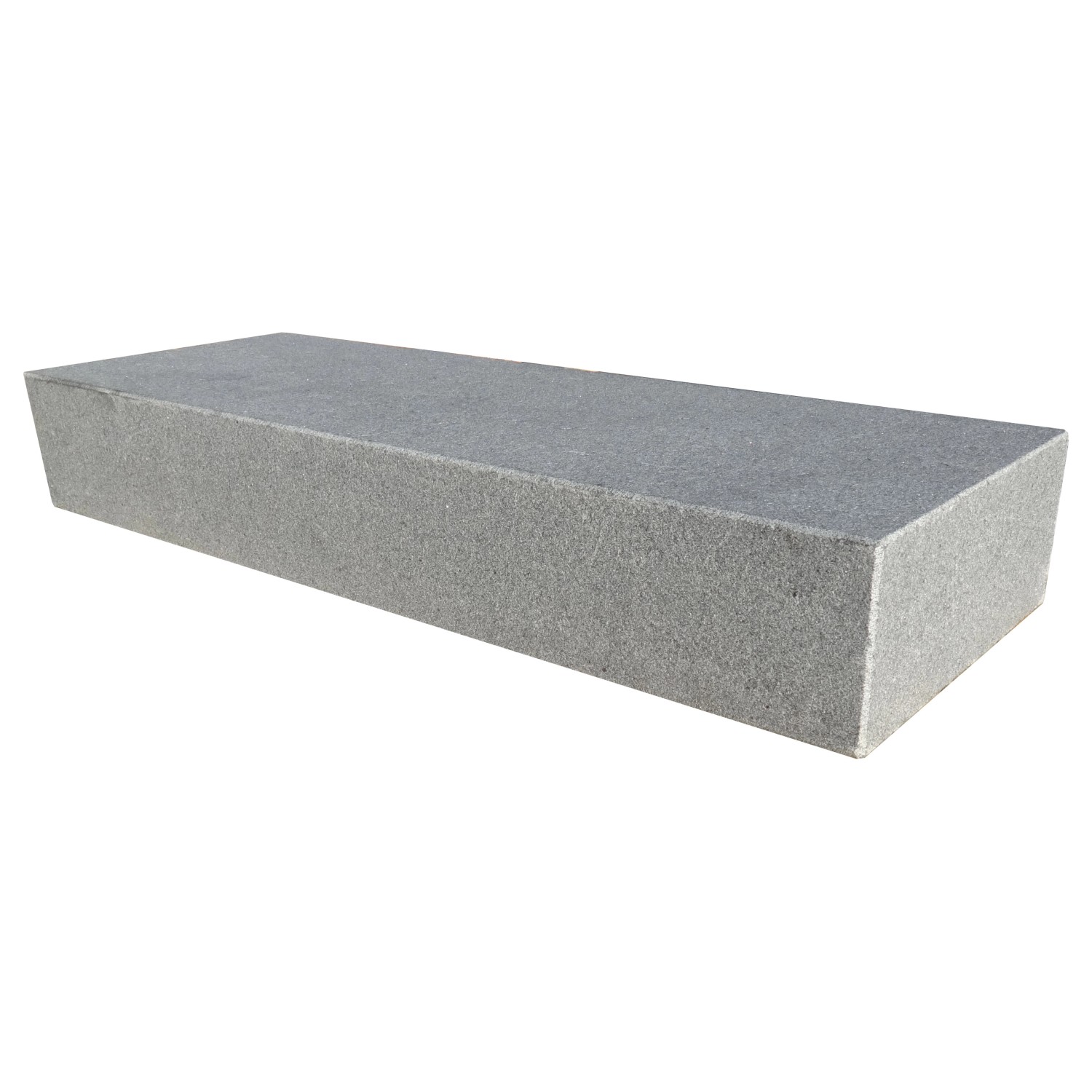 Granit Blockstufe Antra-Grau gesägt und geflammt 15 x 35 x 50 cm von -