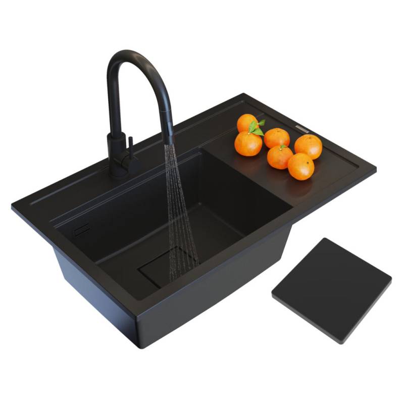 Granitan KÜCHENSPÜLE Schwarz