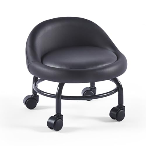 Grau Schreibtisch Stühle, Grün Drehstuhl Klein, Braun Mobile Sessel, Kurze Hocker Schwarz Mit Rückenlehne Und Rollen Höhe 23cm Für Pediküre