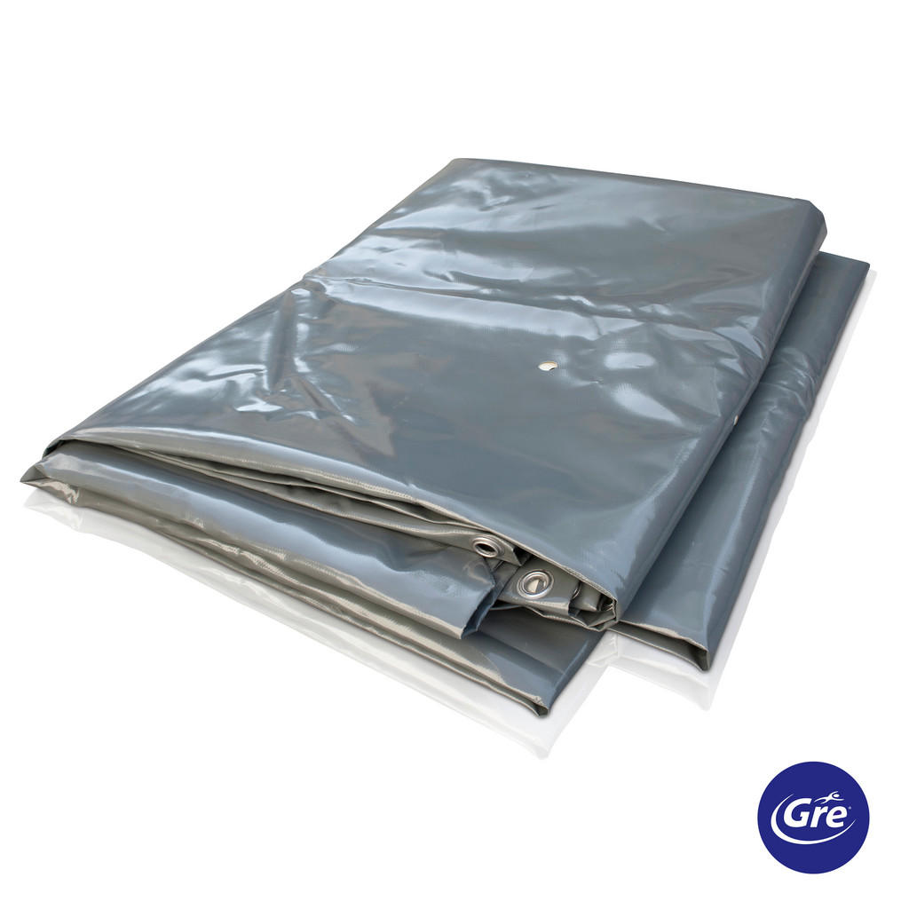Gre Poolabdeckplane, Grau, Kunststoff, 460x658 cm, Freizeit, Pools und Wasserspaß, Poolzubehör, Poolabdeckung von Gre