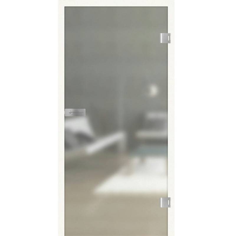 Griffwerk Glasdrehtür (ESG) SNOWWHITE 501 ESG PURE WHITE matt 834x2097x8mm Studio/Office DIN R von Griffwerk