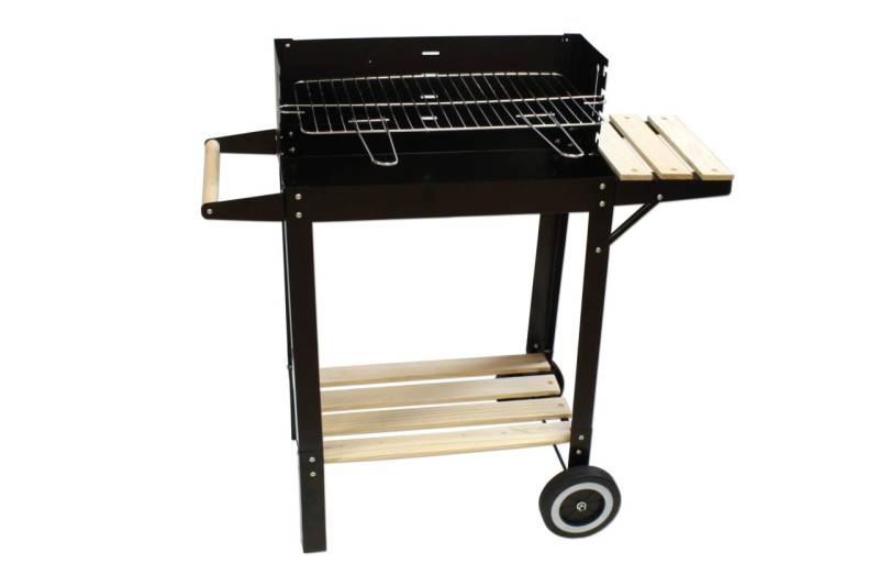 Grillwagen KYNAST DELUXE eckig auf Rollen schwarz