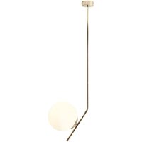 Große Deckenlampe Glas Metall in Gold Kugel H:95 cm E27 Große Deckenlampe Glas Metall in Gold Kugel H:95 cm E27 von ALDEX
