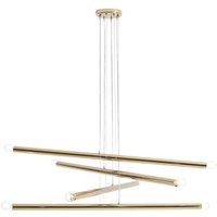 Große Hängelampe E14 Metall in Gold L:100 cm elegant von ALDEX