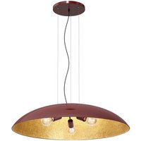 Große Hängelampe Stoff E27 Rot Gold Ø100 cm rund Große Hängelampe Stoff E27 Rot Gold Ø100 cm rund von Luminex