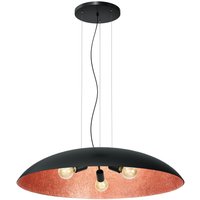 Große Hängelampe Stoff E27 Schwarz Kupfer Ø100 cm rund Große Hängelampe Stoff E27 Schwarz Kupfer Ø100 cm rund von Luminex