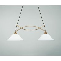 Große Hängeleuchte Messing Glas gemütlich E27 96 cm von Berliner Messingleuchten GmbH