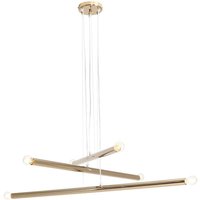 Große Pendelleuchte 6-flammig E14 Metall in Gold elegant von ALDEX