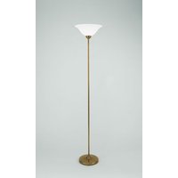 Großer Deckenfluter Glas Berliner Messing E27 174 cm von Berliner Messingleuchten