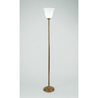 Großer Deckenfluter Glas Berliner Messing E27 181 cm von Berliner Messingleuchten