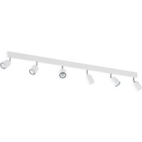 Großer Deckenstrahler Weiß Metall 6-flammig 127 cm lang von TK Lighting