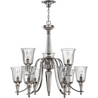 Großer Kronleuchter in Silber Tiefe bis 3,9m Ø81cm von ELSTEAD