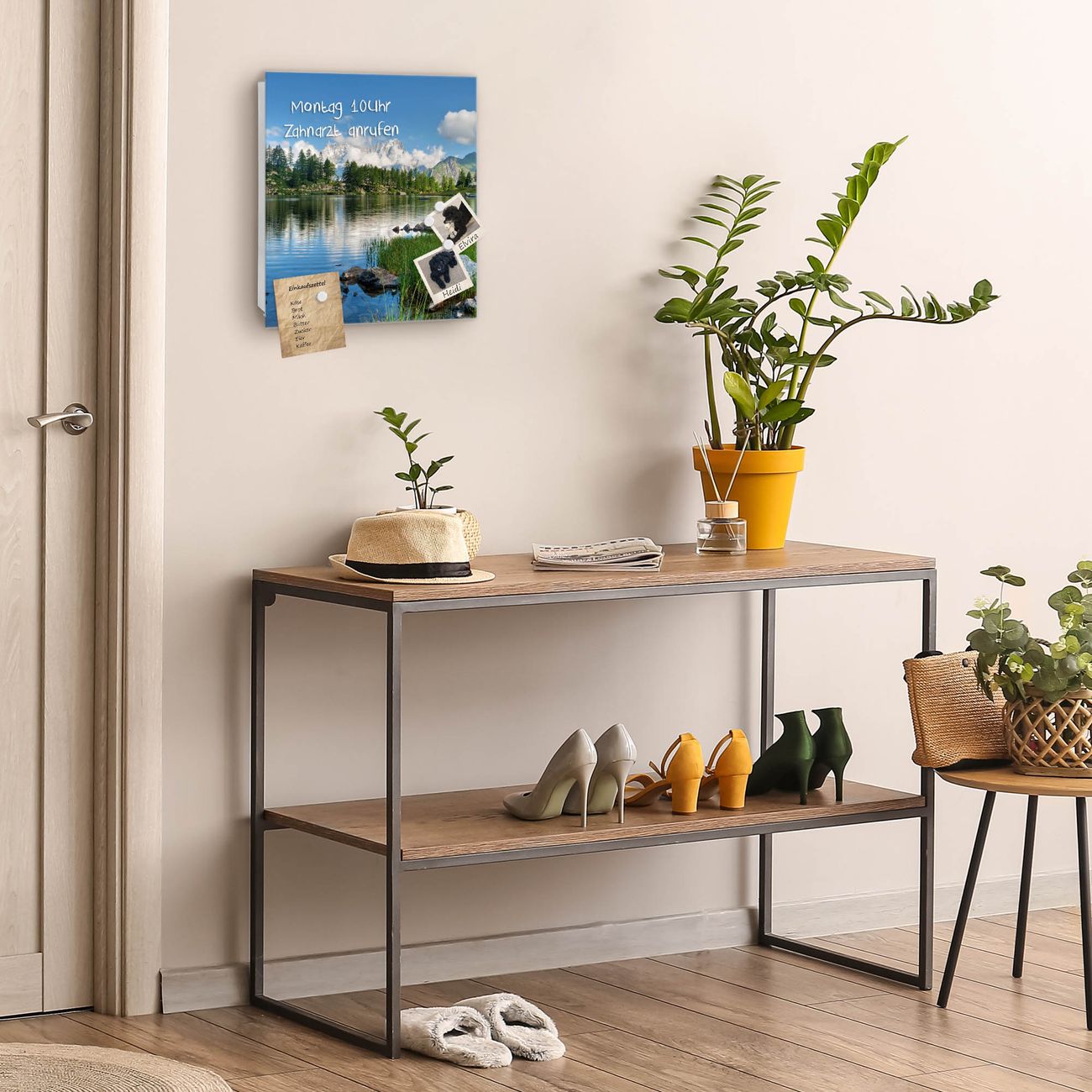 Großer Schlüsselkasten aus Glas von banjado, Schlüsselaufbewahrung 30cm x 30cm mit 50 Haken, moderne Schlüsselbox Gebirgssee mit beschreibbarer Glastür Großer Schlüsselkasten aus Glas von banjado, Schlüsselaufbewahrung 30cm x 30cm mit 50 Haken, moderne Schlüsselbox Gebirgssee mit beschreibbarer Glastür