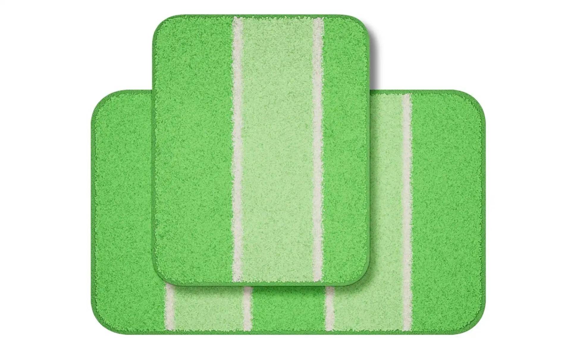 Grund Badematte 2er-Set   ¦ grün ¦ Synthetik ¦ Maße (cm): B: 50 H: 1,8 Badtextilien > Badematten & Badvorleger - Höffner