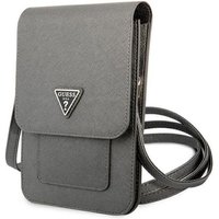 Wallet Saffiano Triangle Logo Handytasche – Smartphone- und Zubehörtasche (Grau) - Guess von Guess