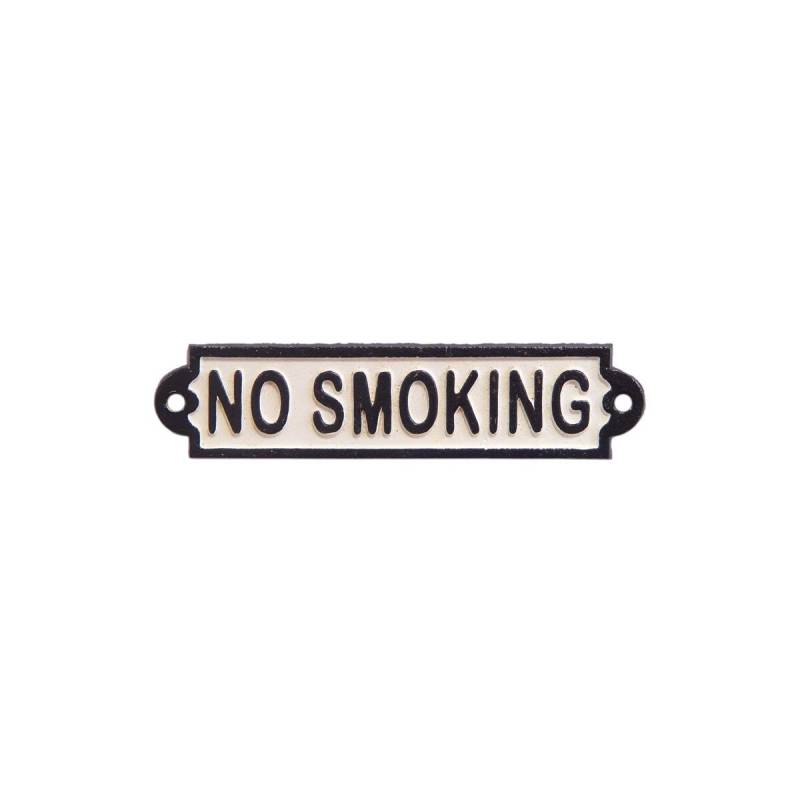 Gusseisen Schild - No Smoking