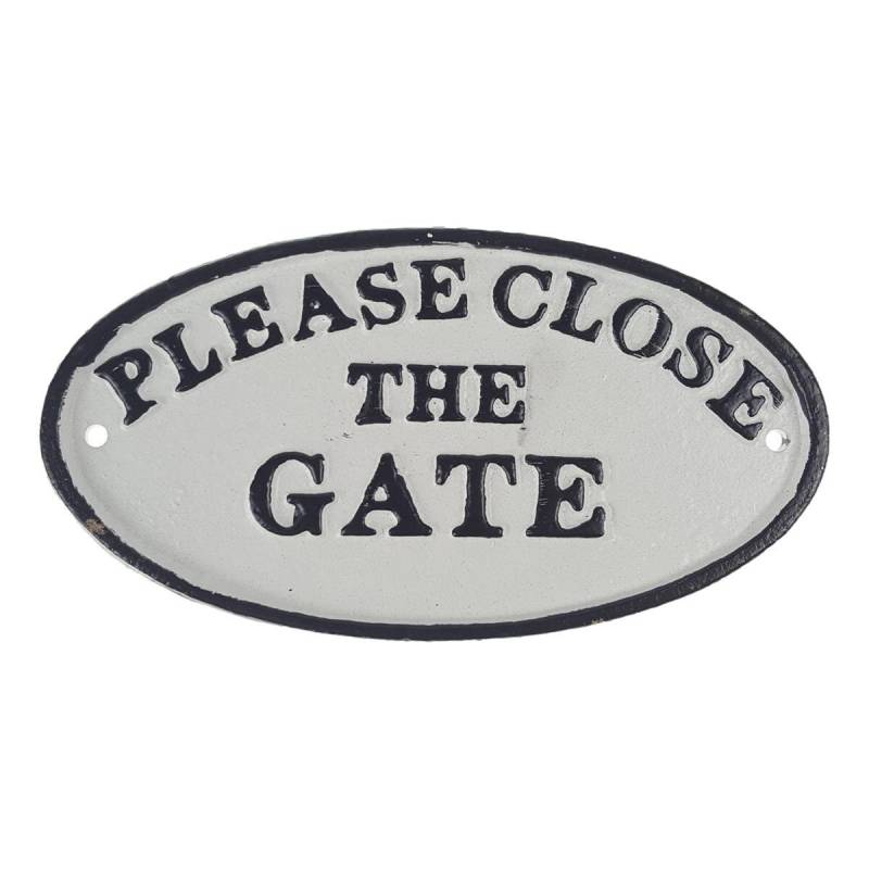Gusseisen Schild - Please Close The Gate #43523