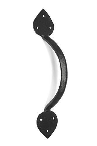 Gussmeister Zieh-Stoßgriff, Türgriff aus Eisen geschmiedet mit typischer schwarzer Zunderschicht, EW002 von Gussmeister