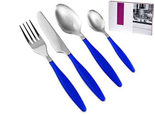 H&h set 24 posate lady in inox e plastica colore blu von Hofmeister Holzwaren