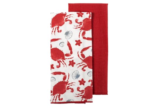 H&h set 2 strofinacci coral in cotone e poliestere cm 38x63 von H&H