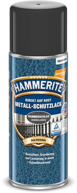 HAMMERITE Metallschutz-Lack Hammerschlag Dunkelgrau 400ml - 5212532 von Hammerite
