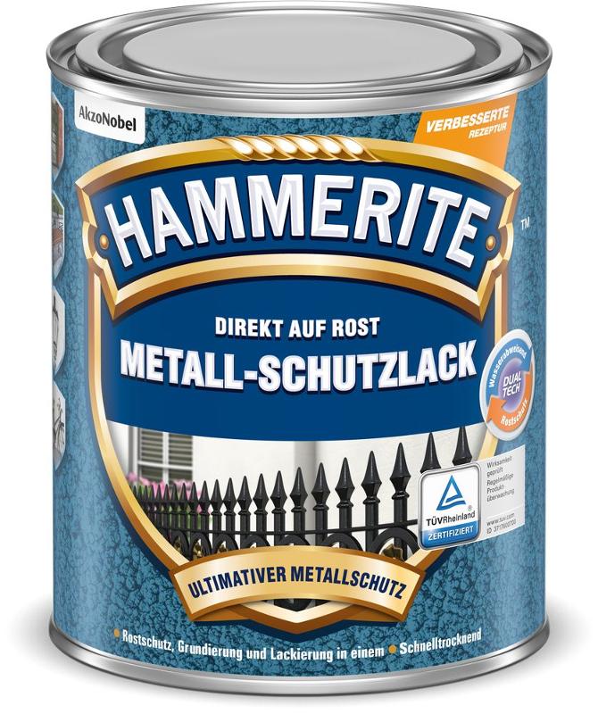 HAMMERITE Metallschutz-Lack Hammerschlag Dunkelgrün 2,5l - 5087605 von Hammerite