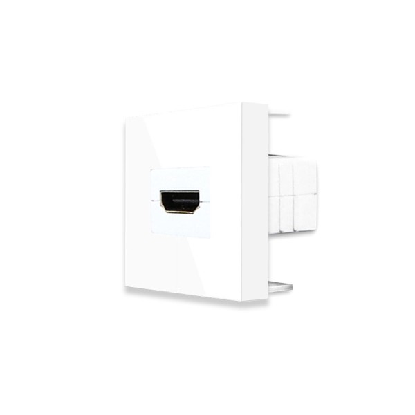 Multimedia-Wandanschluss (HD-kompatibel) 90° Winkel für Bodentanks XJY-HDMI-04-01 Weiß