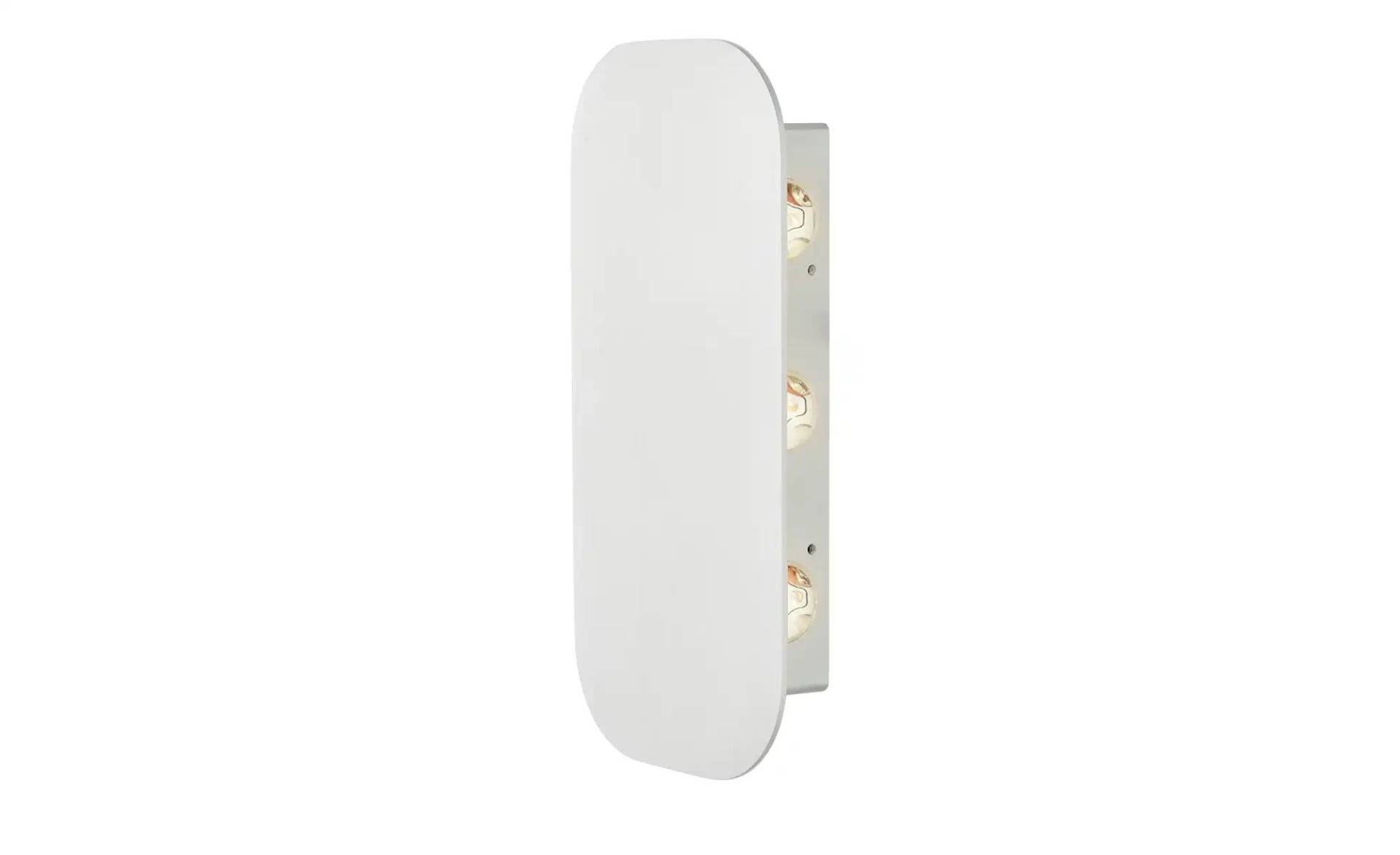 HELL-höllisch gutes Licht LED-Außenwandleuchte  Aluminium   ¦ silber ¦ Maße (cm): B: 25 H: 12 T: 4.0