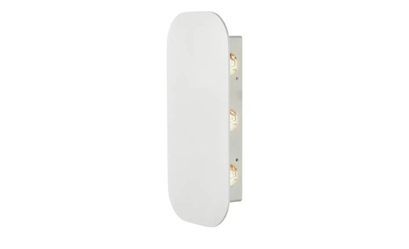 HELL-höllisch gutes Licht LED-Außenwandleuchte  Aluminium   ¦ silber ¦ Maße (cm): B: 25 H: 12 T: 4.0