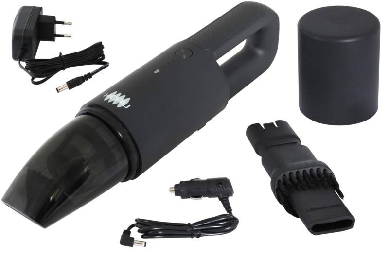 HERU Akku Hand Staubsauger mit LED Licht kabellos 12V Adapter Netzstecker