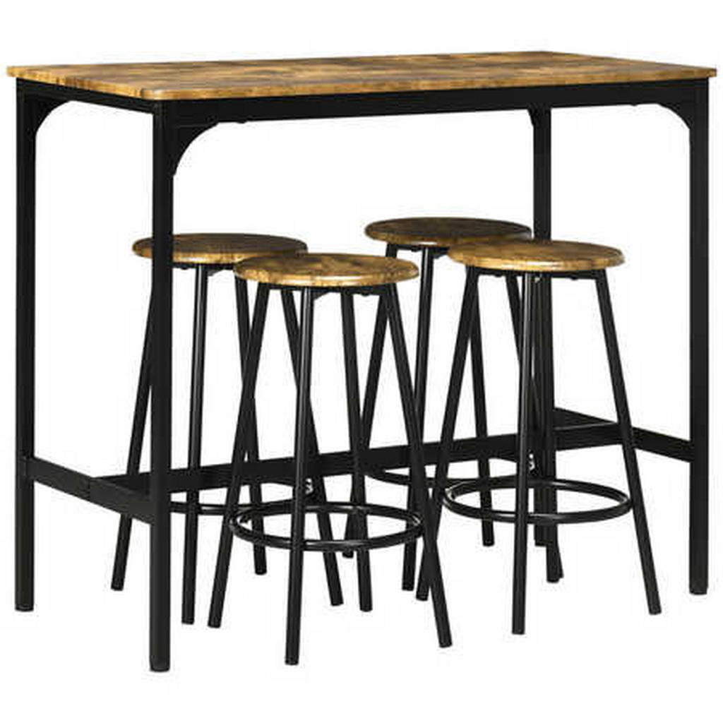 HOMCOM BARTISCH-SET, Braun HOMCOM BARTISCH-SET, Braun
