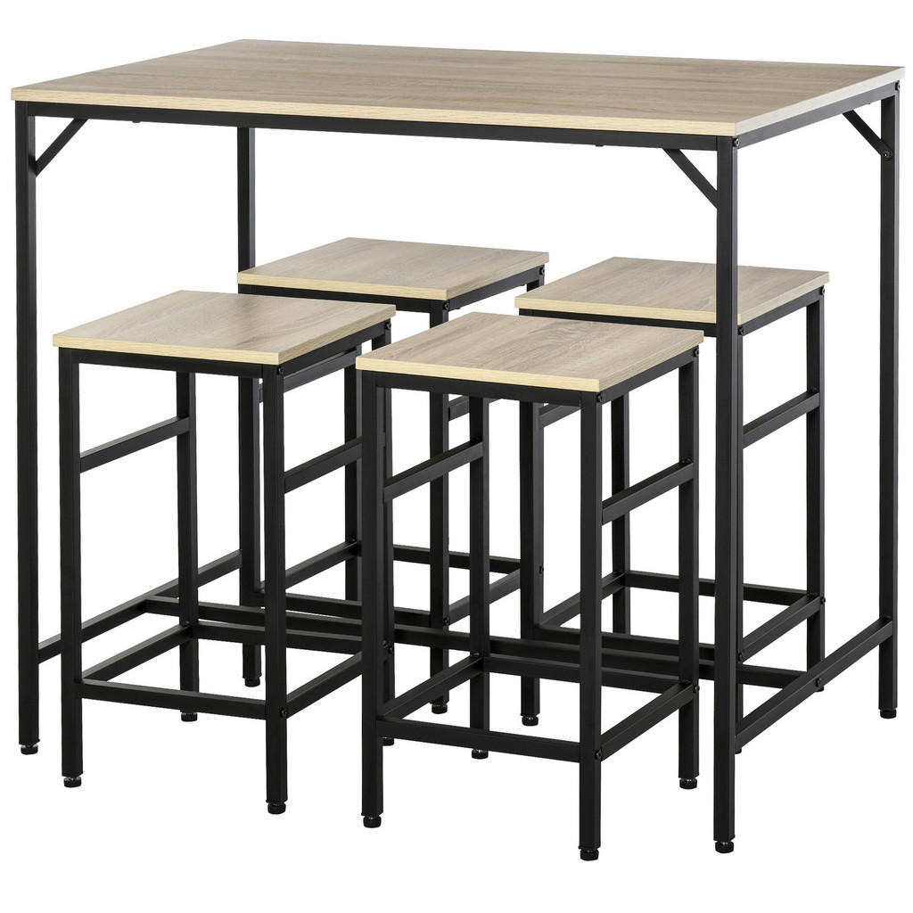 HOMCOM BARTISCH-SET, Eiche HOMCOM BARTISCH-SET, Eiche