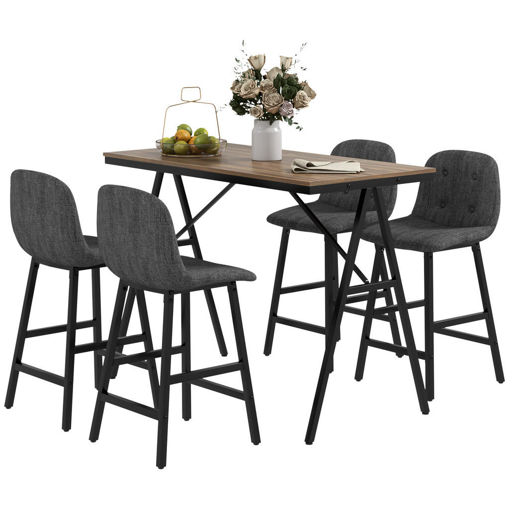 HOMCOM BARTISCH-SET Dunkelgrau HOMCOM BARTISCH-SET Dunkelgrau