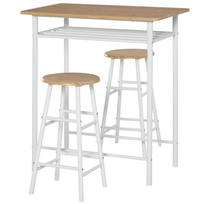 HOMCOM BARTISCH-SET Weiß