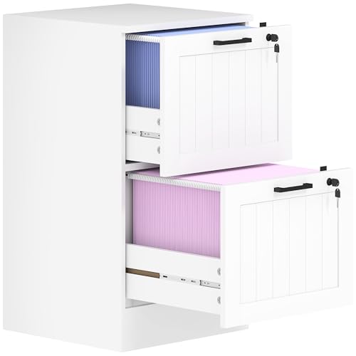 HOMCOM Büro Kommode Aktenschrank mit 2 Schubladen Schreibtisch Schubladenschrank mit Schlössern Hängeregisterschrank für A4 und Letter 40x40x71 cm Weiß HOMCOM Büro Kommode Aktenschrank mit 2 Schubladen Schreibtisch Schubladenschrank mit Schlössern Hängeregisterschrank für A4 und Letter 40x40x71 cm Weiß