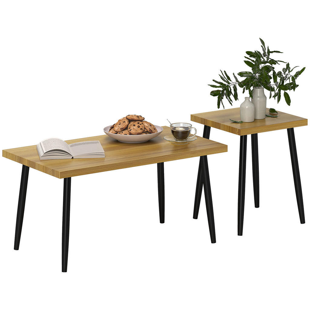 HOMCOM COUCHTISCH Natur