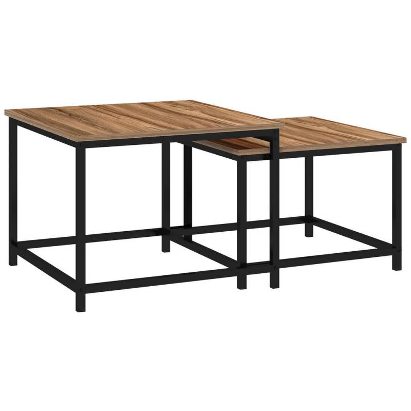 HOMCOM COUCHTISCH-SET Natur