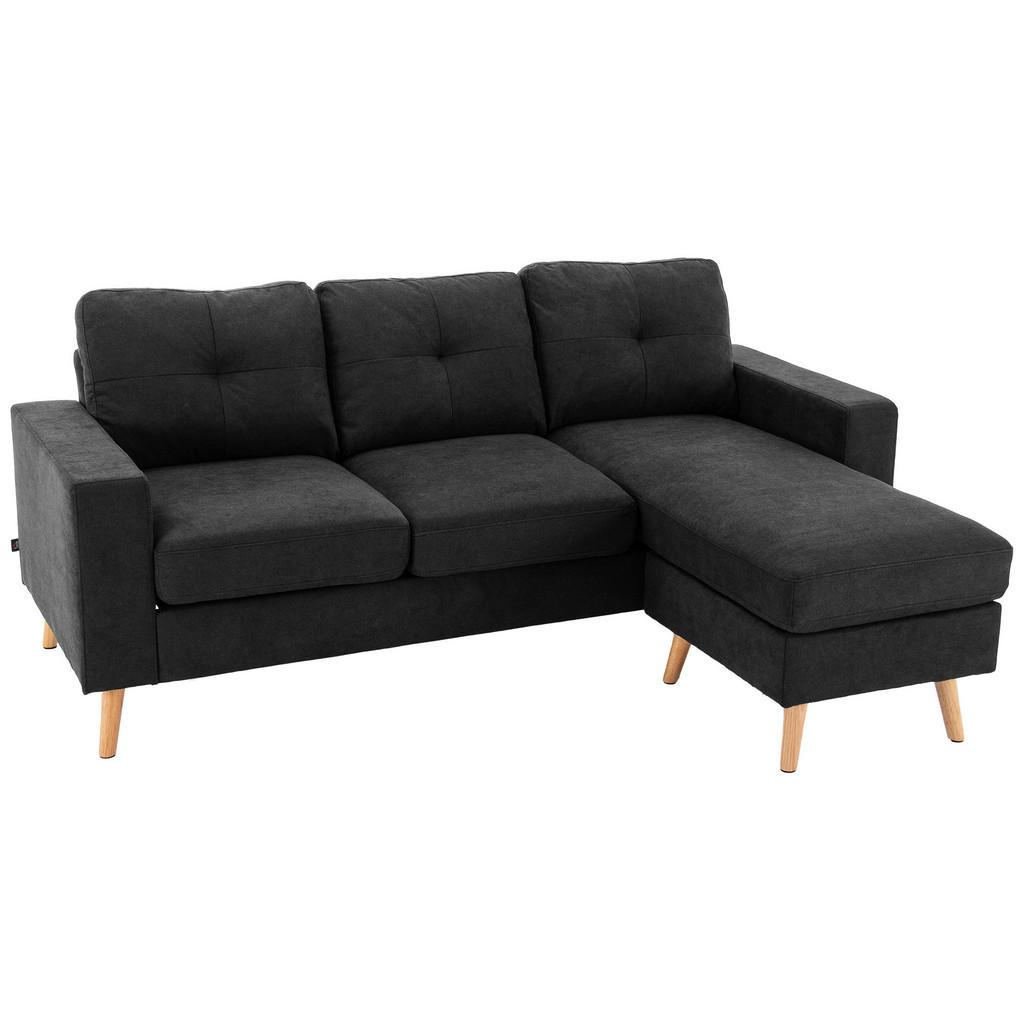 HOMCOM ECKSOFA, Schwarz HOMCOM ECKSOFA, Schwarz