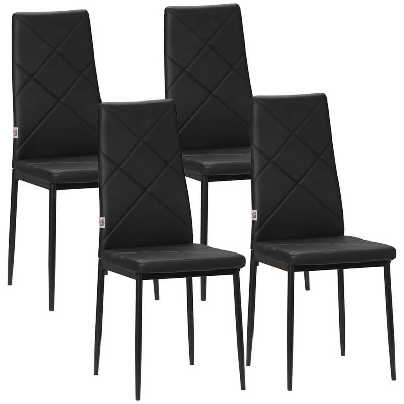HOMCOM ESSZIMMERSTÜHLE Schwarz