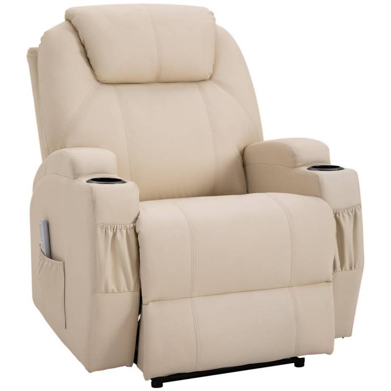 HOMCOM MASSAGESESSEL, Creme