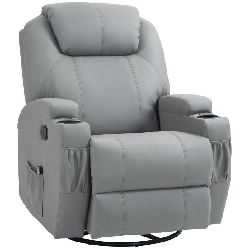 HOMCOM MASSAGESESSEL Hellgrau