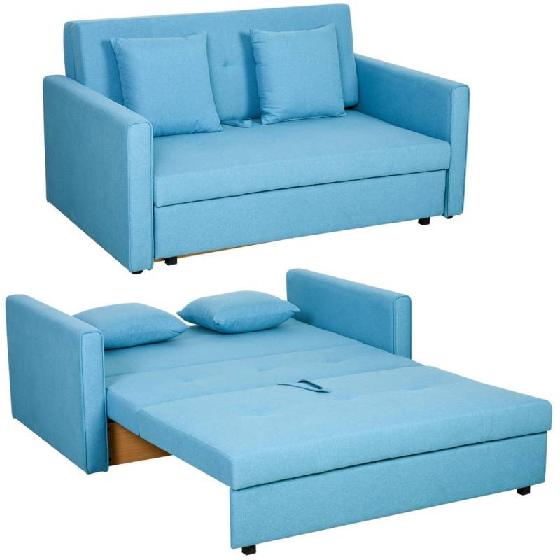 HOMCOM SCHLAFSOFA, Hellblau