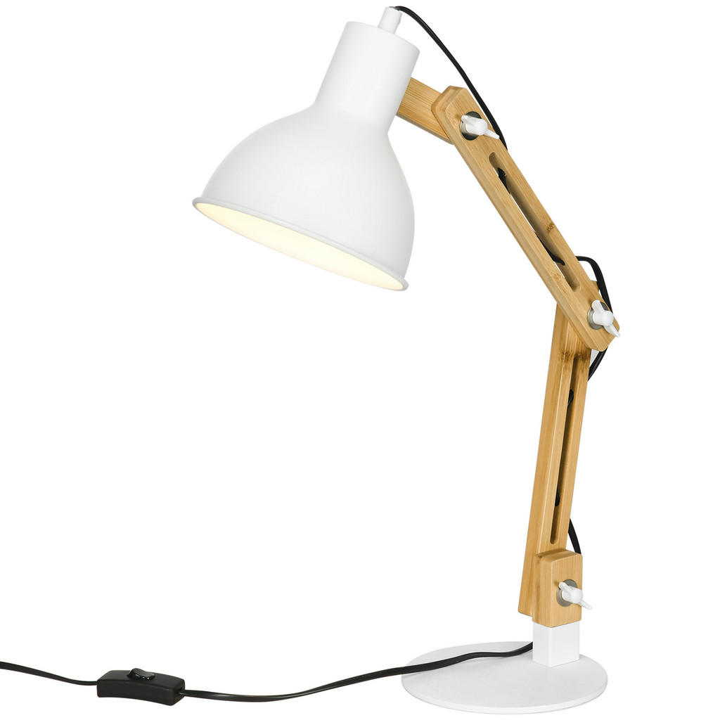 HOMCOM SCHREIBTISCHLAMPE, Weiß HOMCOM SCHREIBTISCHLAMPE, Weiß