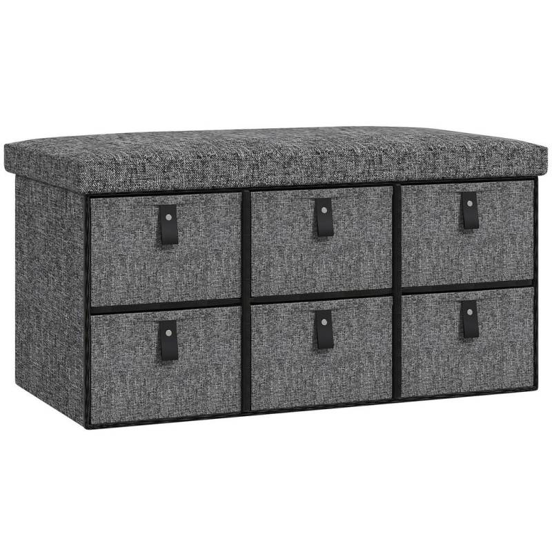 HOMCOM SCHUHBANK Dunkelgrau