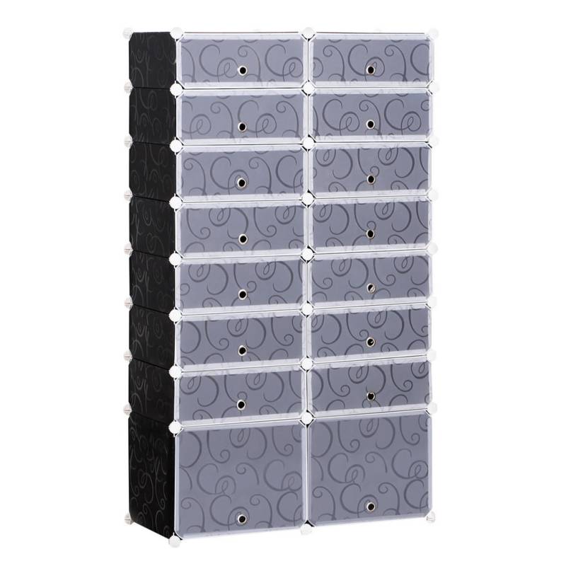 HOMCOM SCHUHSCHRANK, Schwarz