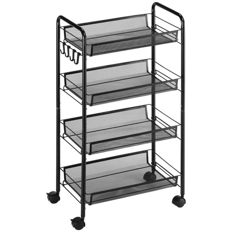 HOMCOM SERVIERWAGEN Schwarz
