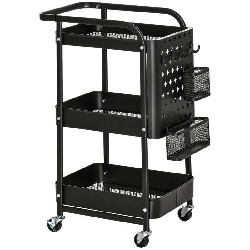 HOMCOM SERVIERWAGEN Schwarz