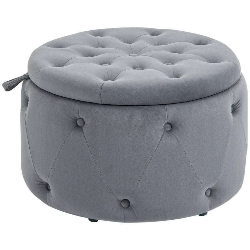 HOMCOM SITZHOCKER, Grau