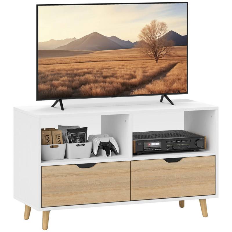 HOMCOM TV-SCHRANK Weiß